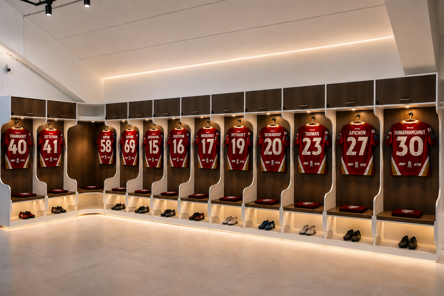 Two changing rooms